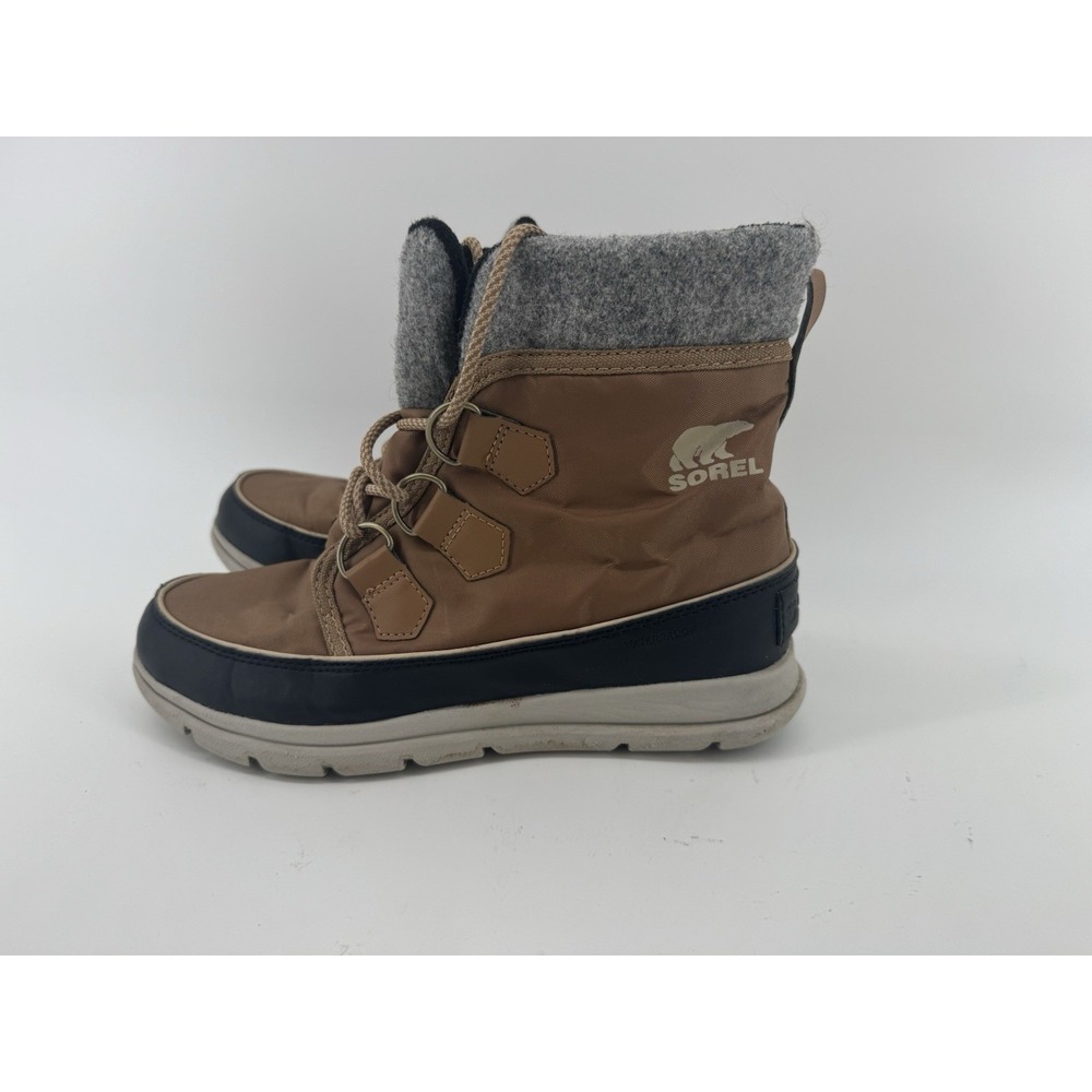 Sorel Explorer Carnival Boots Women's Sz 8.5 NL3421-286 Brown Waterproof Winter